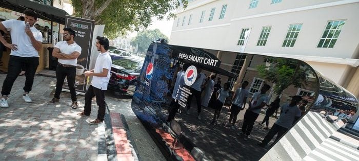 Futuristic Pepsi Smart Cart in Dubai